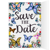 Save the Date Vintage Schmetterlinge. (Innen (Links))