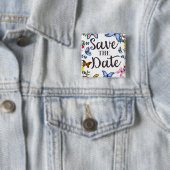 Save the Date Vintage Schmetterlinge. Button (Beispiel)