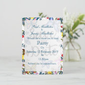 Save the Date Vintage Schmetterlinge. Einladung (Stehend Vorderseite)