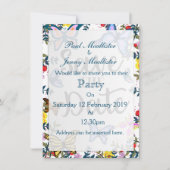 Save the Date Vintage Schmetterlinge. Einladung (Vorderseite)