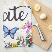 Save the Date Vintage Schmetterlinge. Geschirrtuch (Viertel Falte)