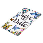Save the Date Vintage Schmetterlinge. Magnet (Linke Seite)
