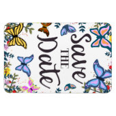 Save the Date Vintage Schmetterlinge. Magnet (Horizontal)