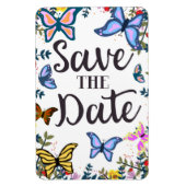 Save the Date Vintage Schmetterlinge. Magnet (Vertikal)