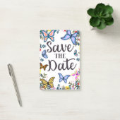 Save the Date Vintage Schmetterlinge. Post-it Klebezettel (Büro)