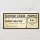 Save the Date Vintage Tickets (Vorderseite)