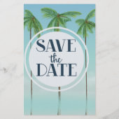 Save the Date Vintage Tropenpalmen (Rückseite)
