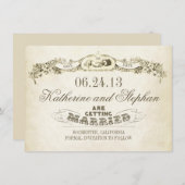 Save the Date Vintage Typografie (Vorne/Hinten)