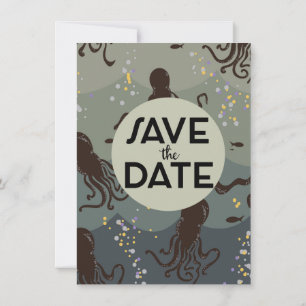 Save the Date Vintage Unterwasser Einladung