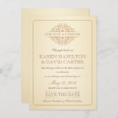 Save the Date - Vintage Viktorianische feierliche  (Vorne/Hinten)