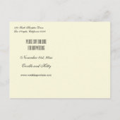 Save the Date Vintage Wedding Ankündigungspostkarte (Rückseite)