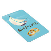 Save the Date Vintage Yacht- und Hochzeitsringe Magnet (Rechte Seite)