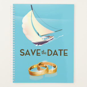 Save the Date Vintage Yacht- und Hochzeitsringe Planer