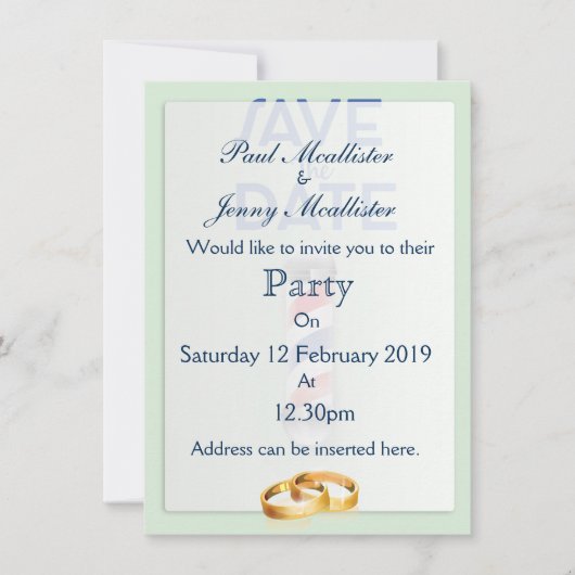 Save the Date Vintager Barberladen Einladung (Vorderseite)