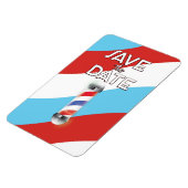 Save the Date Vintager Barberladen Magnet (Linke Seite)