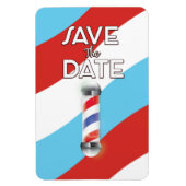 Save the Date Vintager Barberladen Magnet (Vertikal)