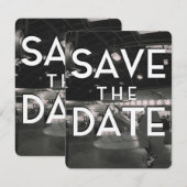 Save the Date Vintager Flugzeughanger (Vorne/Hinten)