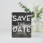 Save the Date Vintager Flugzeughanger (Stehend Vorderseite)