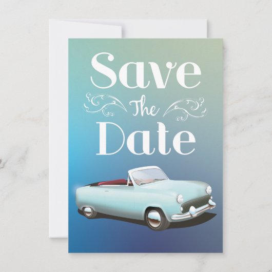 Save the Date Vintager Klassiker Einladung (Rückseite)