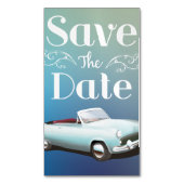 Save the Date Vintager Klassiker Magnetische Visitenkarte (Vorderseite Vertikal)