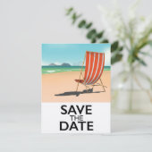 Save the Date Vintager Liegestuhl (Stehend Vorderseite)