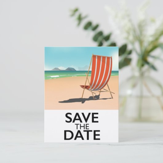 Save the Date Vintager Liegestuhl (Stehend Vorderseite)