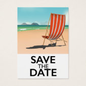 Save the Date Vintager Liegestuhl (Vorderseite)