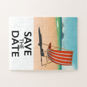Save the Date Vintager Liegestuhl Puzzle (Horizontal)