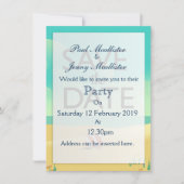 Save the Date Vintager Strand Einladung (Vorderseite)