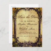 Save the Date Vintager Viktorianischer Antiquitäte Ankündigungspostkarte (Vorne/Hinten)