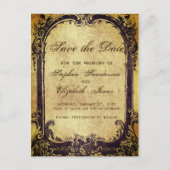 Save the Date Vintager Viktorianischer Antiquitäte Ankündigungspostkarte (Vorderseite)