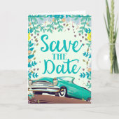 Save the Date Vintager Vintager Oldtimer. (Vorderseite)