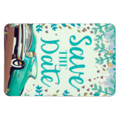 Save the Date Vintager Vintager Oldtimer. Magnet (Horizontal)