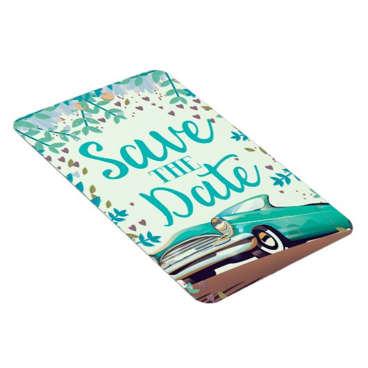 Save the Date Vintager Vintager Oldtimer. Magnet (Rechte Seite)