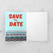 Save the Date Vintages amerikanisches Diner (Innenseite)