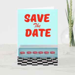 Save the Date Vintages amerikanisches Diner