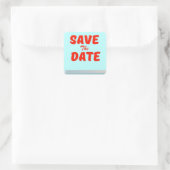 Save the Date Vintages amerikanisches Diner Quadratischer Aufkleber (Tasche)
