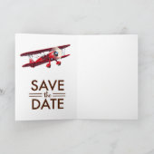 Save the Date Vintages bi-Flugzeug (Innenseite)