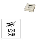 Save the Date Vintages bi-Flugzeug Gummistempel (Stempel)
