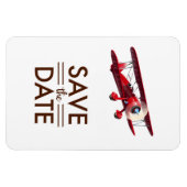Save the Date Vintages bi-Flugzeug Magnet (Horizontal)