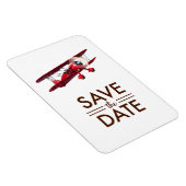 Save the Date Vintages bi-Flugzeug Magnet (Rechte Seite)