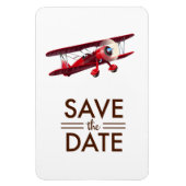 Save the Date Vintages bi-Flugzeug Magnet (Vertikal)