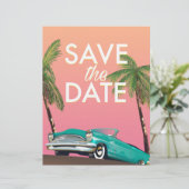 Save the Date Vintages Cabrio Briefbogen (Stehend Vorderseite)