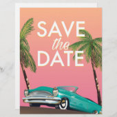 Save the Date Vintages Cabrio Briefbogen (Vorne/Hinten)