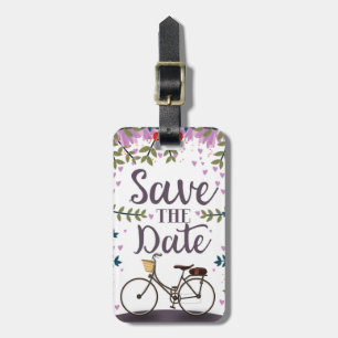Save the Date Vintages Fahrrad Gepäckanhänger