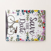 Save the Date Vintages Fahrrad Puzzle (Horizontal)