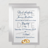 Save the Date Vintages Flugzeug Einladung (Vorne/Hinten)