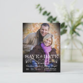 Save the Date Vintages Foto Postkarte WT313 (Stehend Vorderseite)