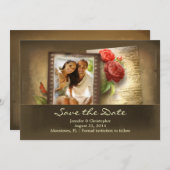 Save the Date Vintages Foto rustikale Einladungen (Vorne/Hinten)