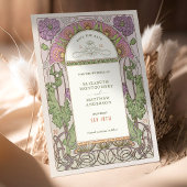 Save the Date Vintages Jugendstil von Mucha Einlad Einladung